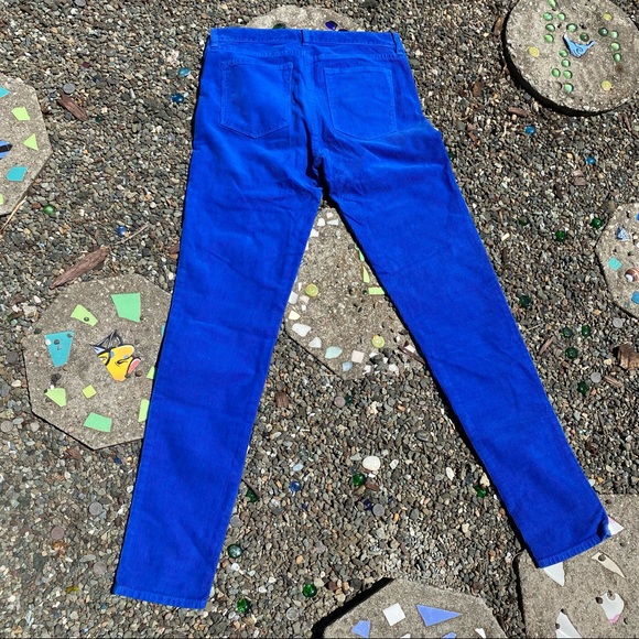 J Crew Midrise Toothpick Blue Corduroy Skinny 27 R - Picture 3 of 5